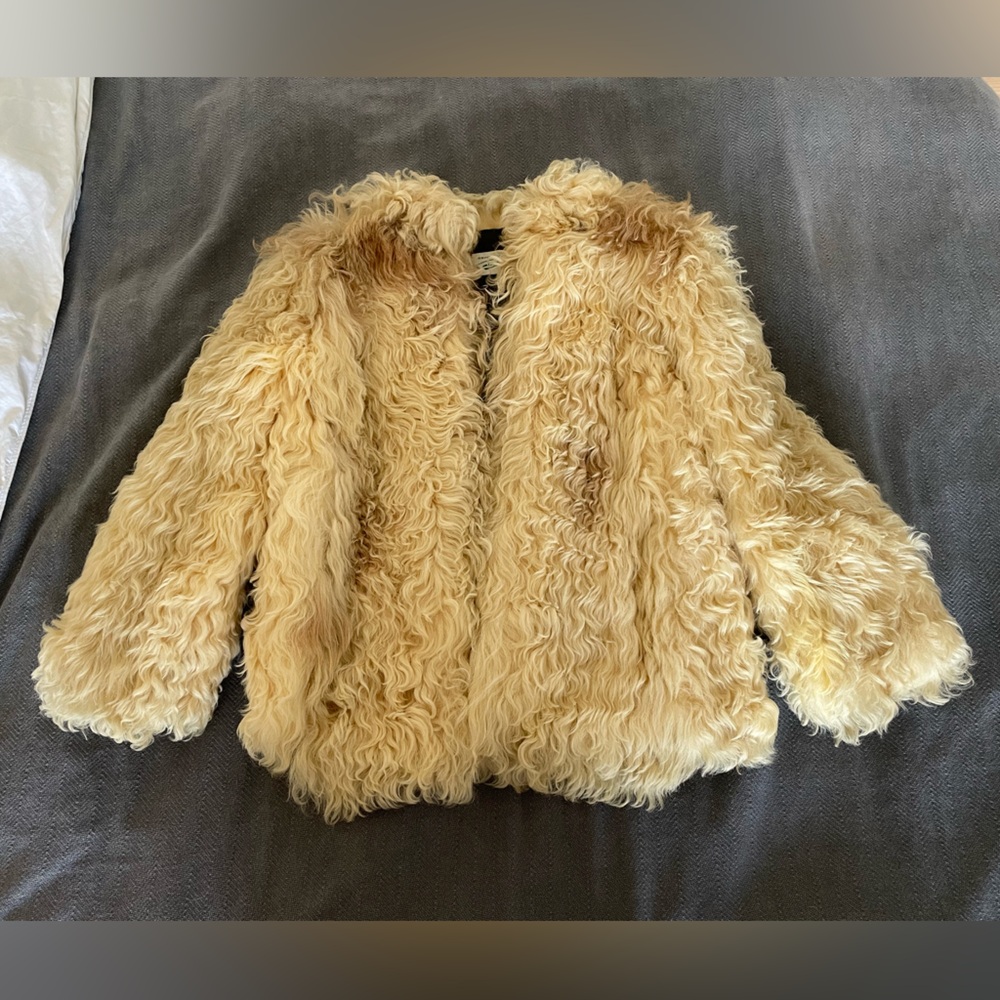 Beautiful Vintage 70s Curly Mongolian Lamb Coat